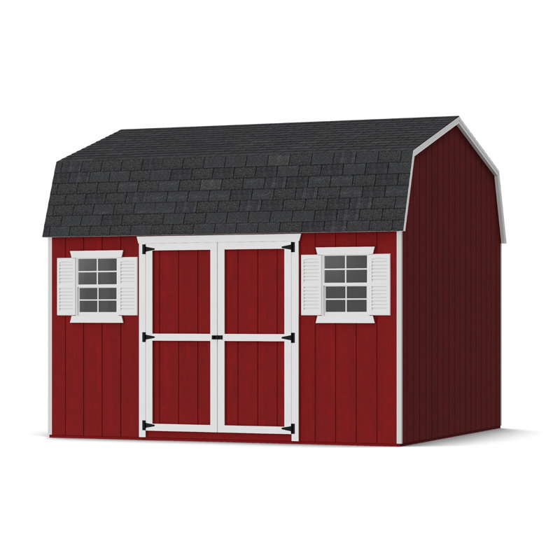 Value Gambrel Workshop Shed, 12x12 With Floor