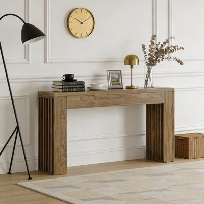 Wooden Console Table Sofa Table Behind The Couch Hallway Table