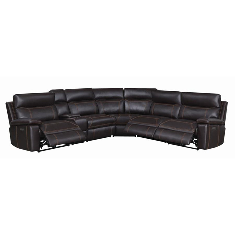 Canapé modulaire Alipio de 130,5 po Alipio, Brun