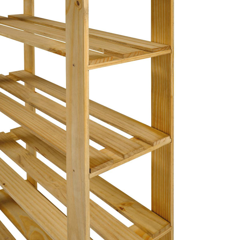 Utility 29.53'' W Solid Wood Shelving Unit, Brown