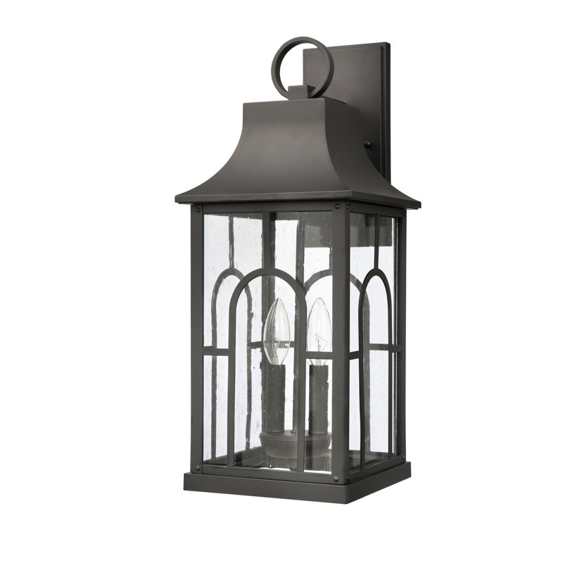 Triumph 21'' High 2-Light Outdoor Sconce - Textured Black, 21" H x 8.5" W x 10" D