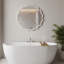Miroir décoratif rond en bois massif ondulé de 24 pouces, idéal pour ajouter de l'élégance et du style à n'importe quelle pièce-1166292734