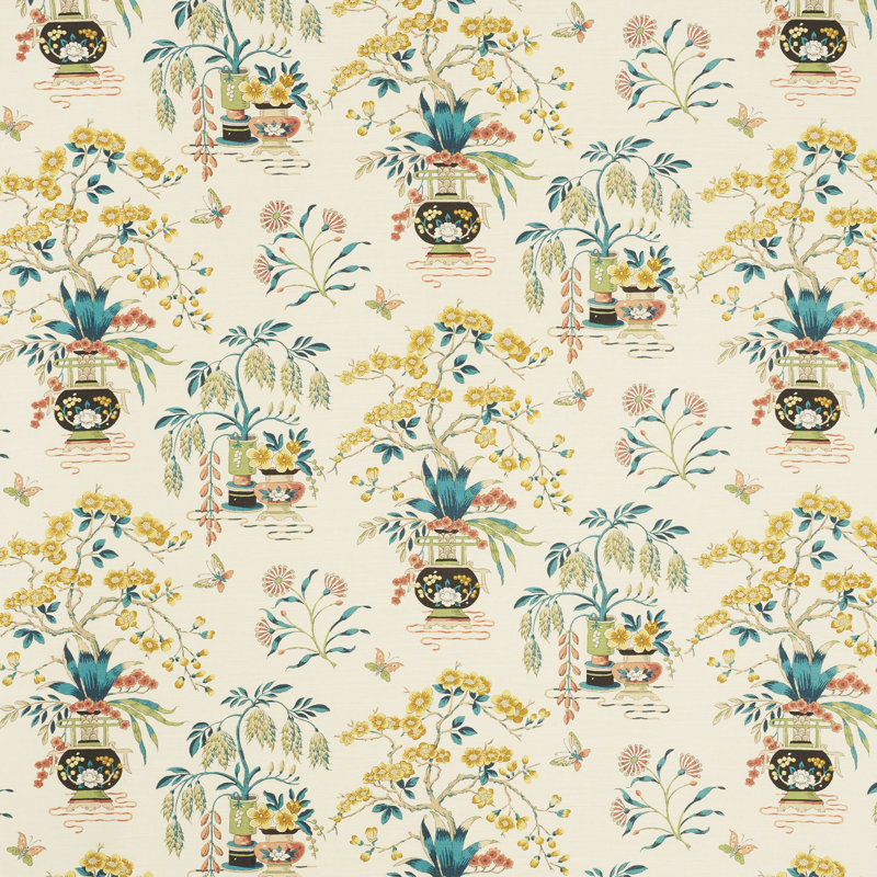 Ming Vase Fabric, Ivory