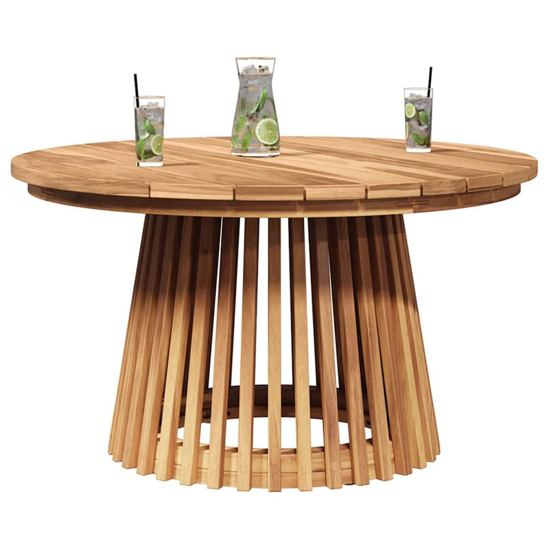 Table d'appoint vidaXL en bois de teck massif brun 27,56 x 27,56 x 15,75