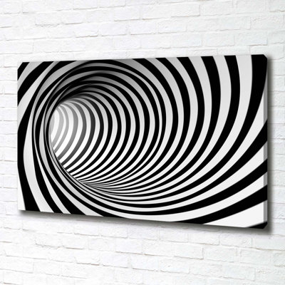 3D Tunnel - Wrapped Canvas Print
