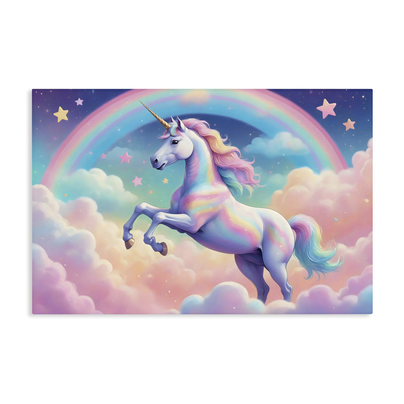 Toile de licorne colorée, design par Creative Studio, H 30 po x l 45 po