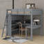 Lit mezzanine double avec bureau et tablettes-1377300920