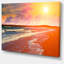 Reproduction de photo sur toile tendue recouvert beach on coucher de soleil modern beach-18296865-33219612