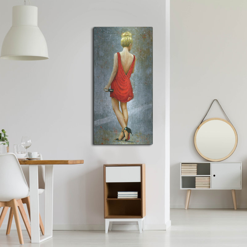 Art mural en métal luxueux «That Girl» par Michael Fratrich, 24 po x 48 po, H 48 po x l 24 po