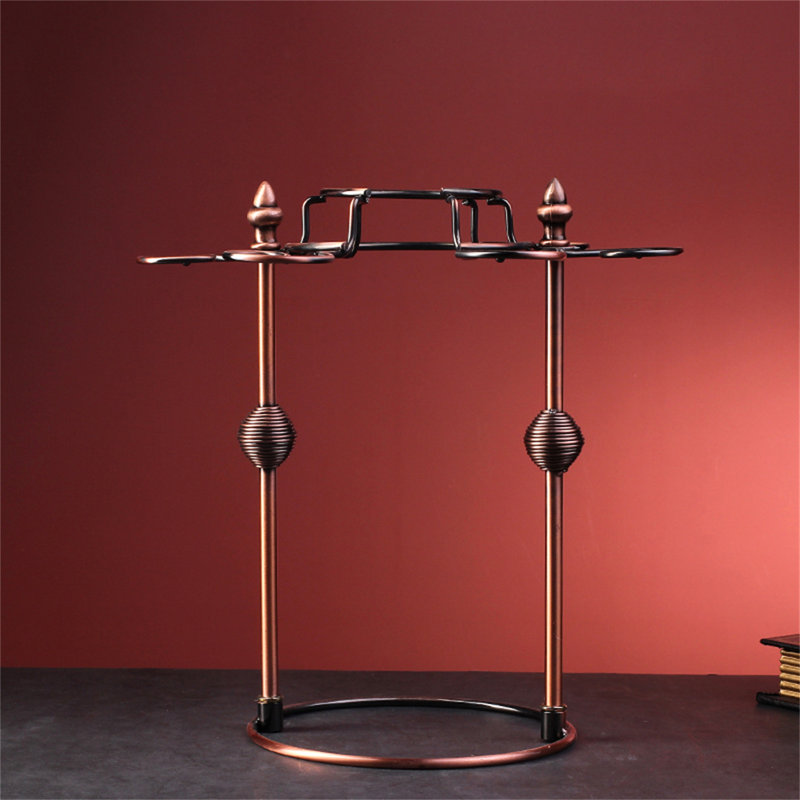 Ottwin Tabletop Wine Bottle & Glass Rack Copper