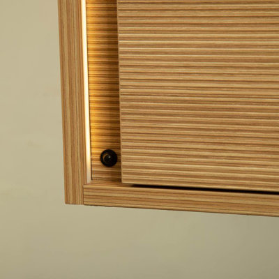 Nyah 36'' Wall-mounted Cabinet With Drawer, No Countertop And Basin, No Faucet And Drain, Light Woodgrain Color