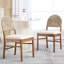 Chaises de salle à manger Boho avec revêtement en lin tissé et dossier en corde tissée (ensemble de 2)-119989253-119989254