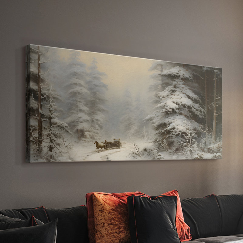 Série paysage - CML XXXI - Toile tendue avec châssis - Prêt à être accroché, H 16 po x l 32 po