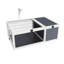 Maison en bois pour reptiles 39 po - pour lézards, serpents avec plateau imperméable et cage verrouillable, lampe amovible pour geckos
