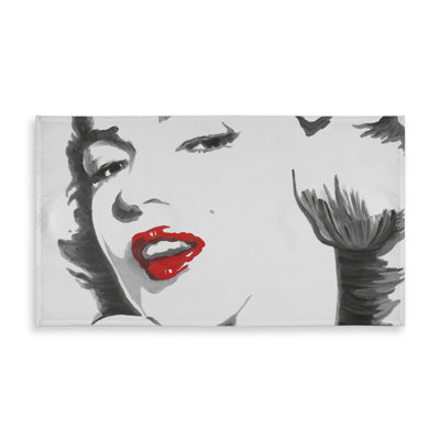 Retro Gray Tablecloth - Marilyn Monroe Outline | Indoor/Outdoor