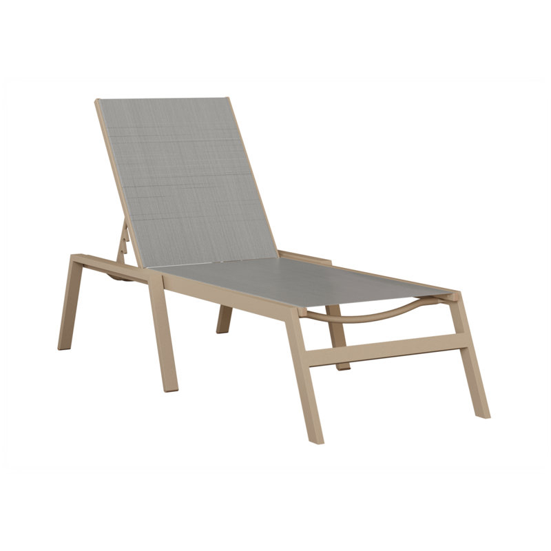 Berlin Gardens Vida Chaise Armless Lounge, Dark Gray, Sahara Speckle