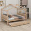 Lit en bois avec couchette-1065221603