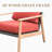 Outdoor Patio Furniture 4 In Red - All-Weather Aluminum Padded With Cushions & 2 Pillows For Porch Deck Garden  Red