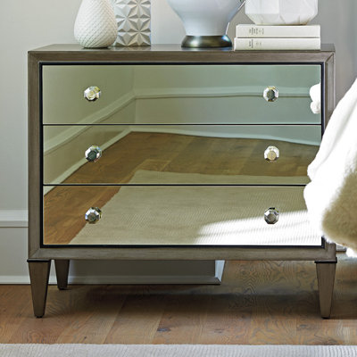 Ariana Divonne Mirrored Nightstand