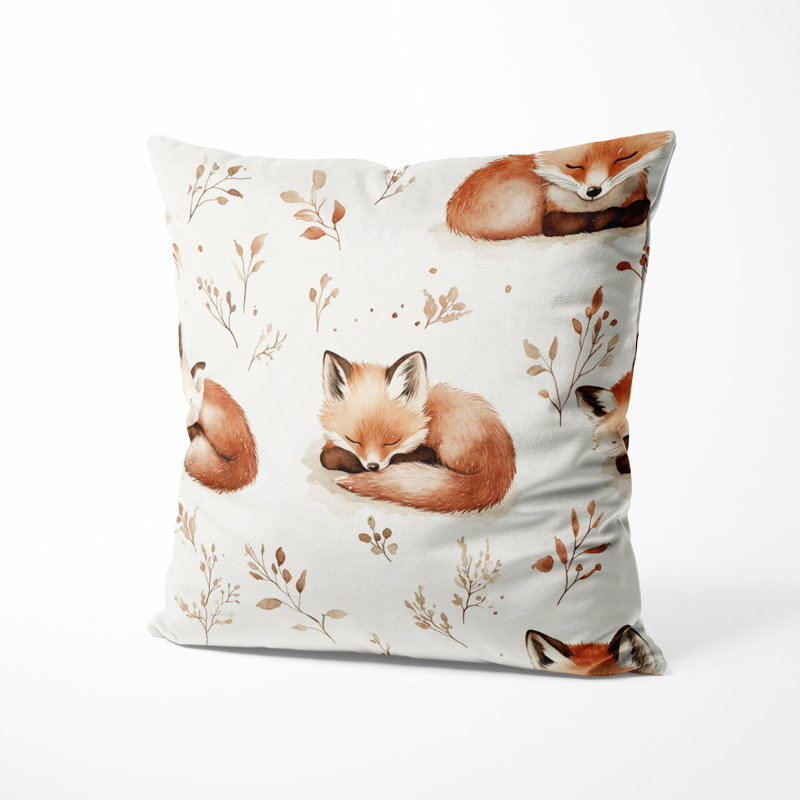 Coussin décoratif à imprimé animal - Coussins décoratifs orange, H 16 po x l 16 po