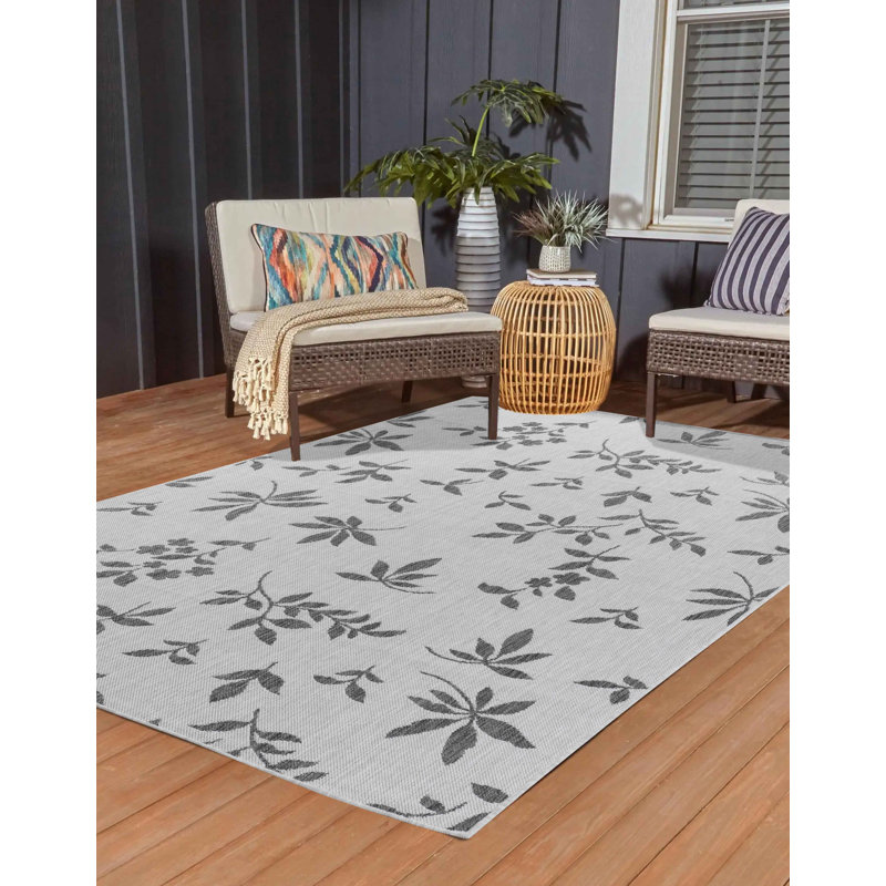 Abuzar Floral Indoor / Outdoor Area Rug, Rectangle 200 x 290cm