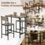 Ensemble de 3 tables de bar et chaises avec 2 tabourets de bar pour les petits espaces