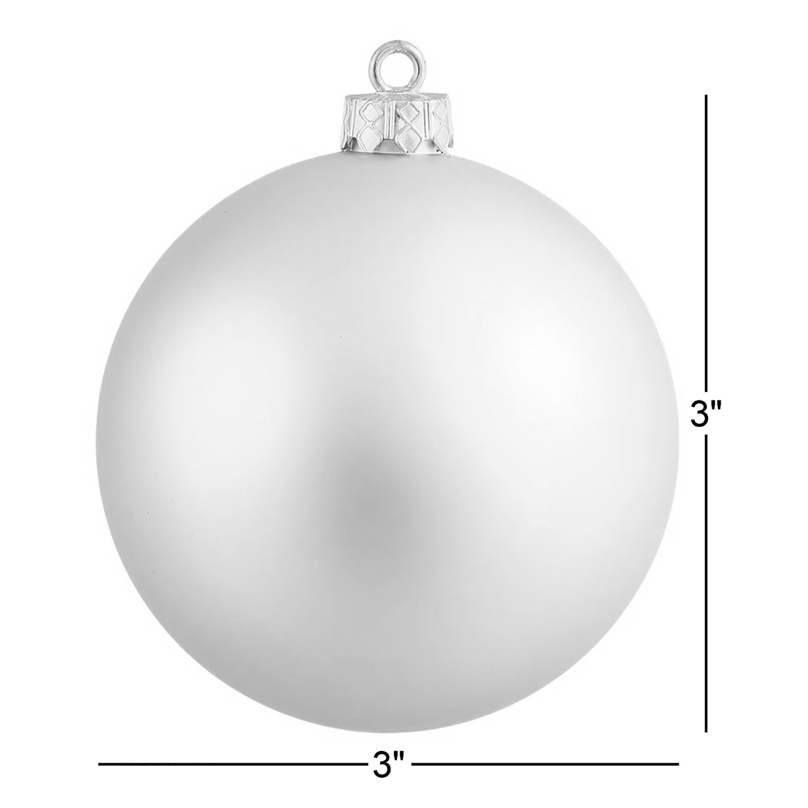 Holiday Décor Ball Ornament, 3" H x 3" W x 3" D, Blue