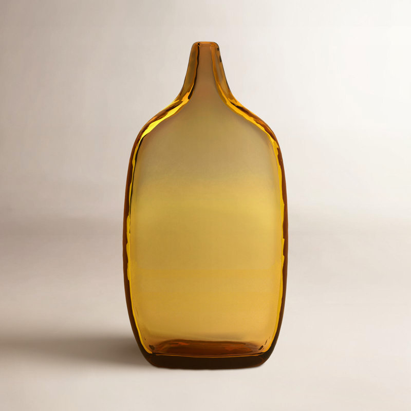Enya Handmade Glass Table Vase, 11.8" H x 5.5" W x 3.7" D