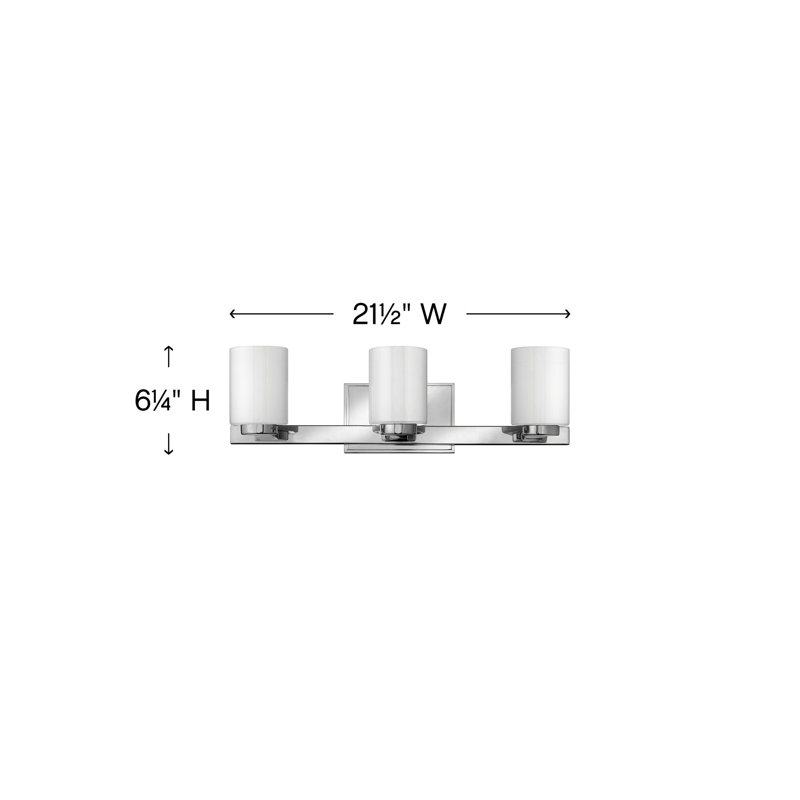 Miley 3-Light Vanity Light, Chrome, G9 Led