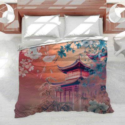 Pagoda Bedding Architecture Comforter Japandi