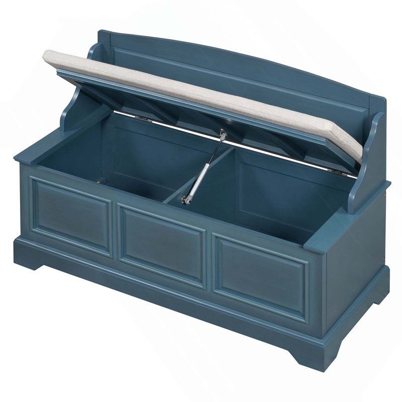 Banc de rangement pour chaussures Retro, Bleu marine antique