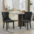 Tufted Upholstered Leather Dining Parsons Chairs-1047791401