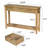 Abrytha 46“ Farmhouse Standard Console Table with 3 Rattan Drawers and Shelf,Entry Table for Entryway-616960804