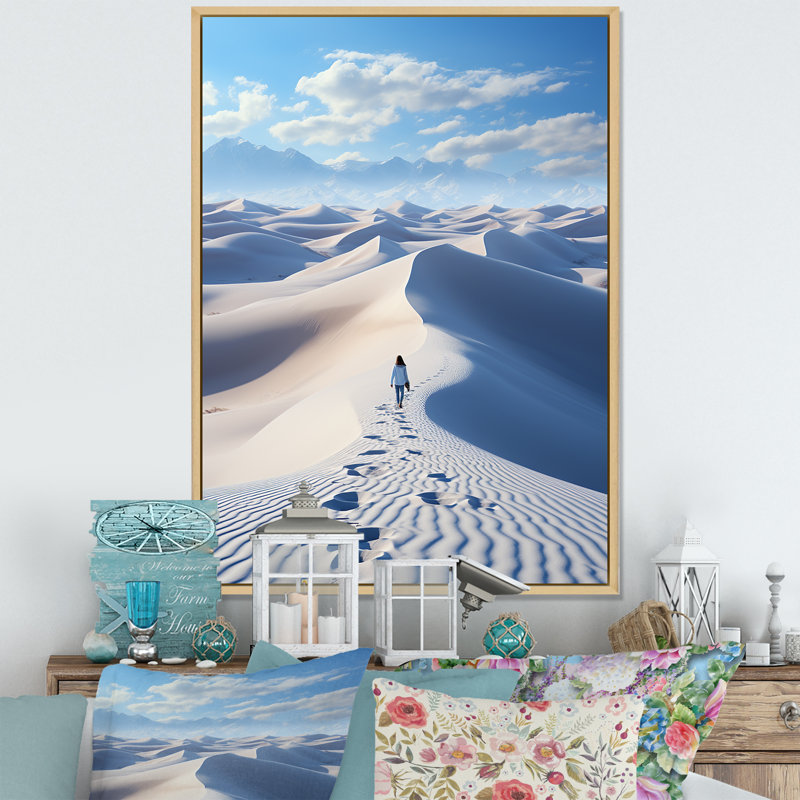 Snow Desert Winters Solitude - impression, H 32 po x l 24 po x P 1 po, Cadre naturel flottant