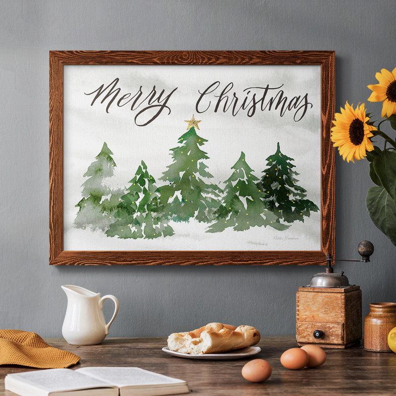 «Merry Christmas», reproduction d'art sur toile, Érable, H 28 po x l 42 po x P 1,5 po