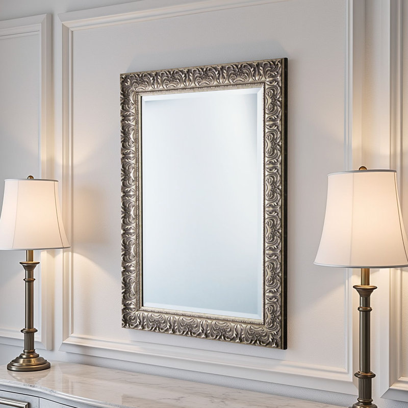 Rectangle Mirror, Silver, 77 cm H x 62 cm W