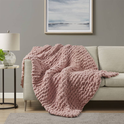 Chenille Chunky Knit Luxurious Soft Handmade Throw