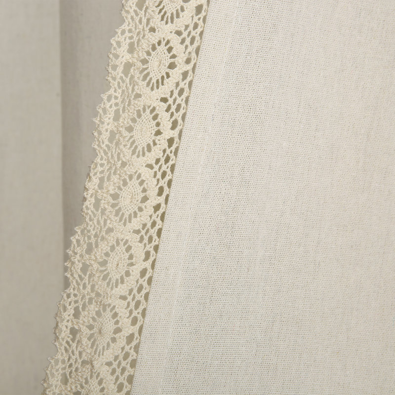 Semi Sheer Curtain Pair, Ivory, 137cm W x 305cm L