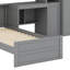 Lit plateforme en bois avec bureau, armoire, armoires, tiroirs et tablettes-1793954832