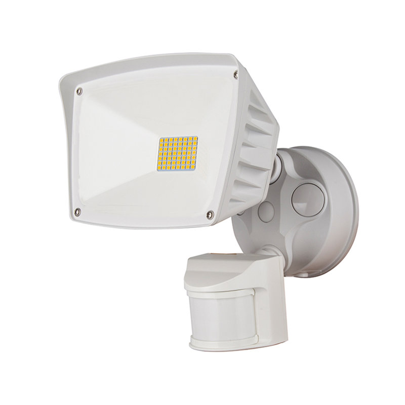 40-Watt LED Dusk to Dawn Outdoor Security Flood Light with Motion Sensor, White