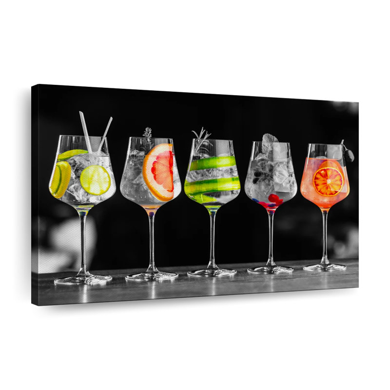 Cocktails Canvas Print, 16" H x 24" W x 1.25" D