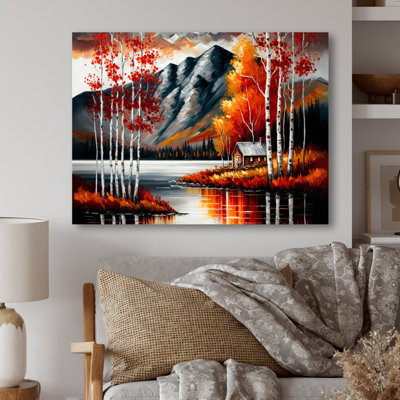 " Cabin By The Lake In Autumn I "