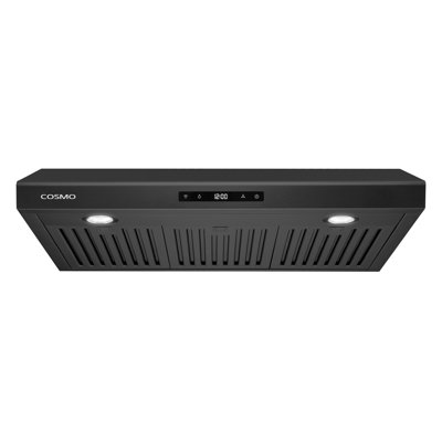 Cosmo 30 in. Haven Collection Ducted Under Cabinet Range Hood, Touch Controls, LED Lights, Permanent Filters in Matte Black