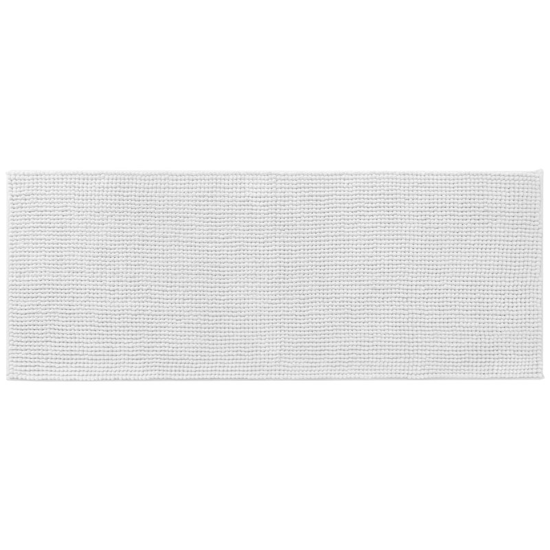 Azriah Luxury Chenille Super Soft Absorbent Polyester Rectangle Non-Slip Bath Rug, 24" W x 60" L, White