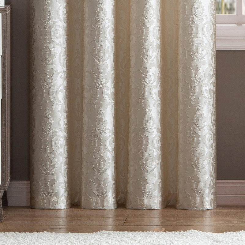 Panneau de rideau en jacquard tissé Sophie, Ivoire