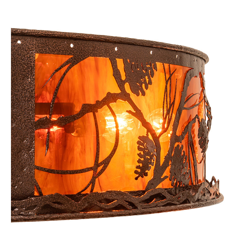 56" Wide Whispering Pines Chandel-Air, Copper Vein, 10" H x 48" W x 48" D