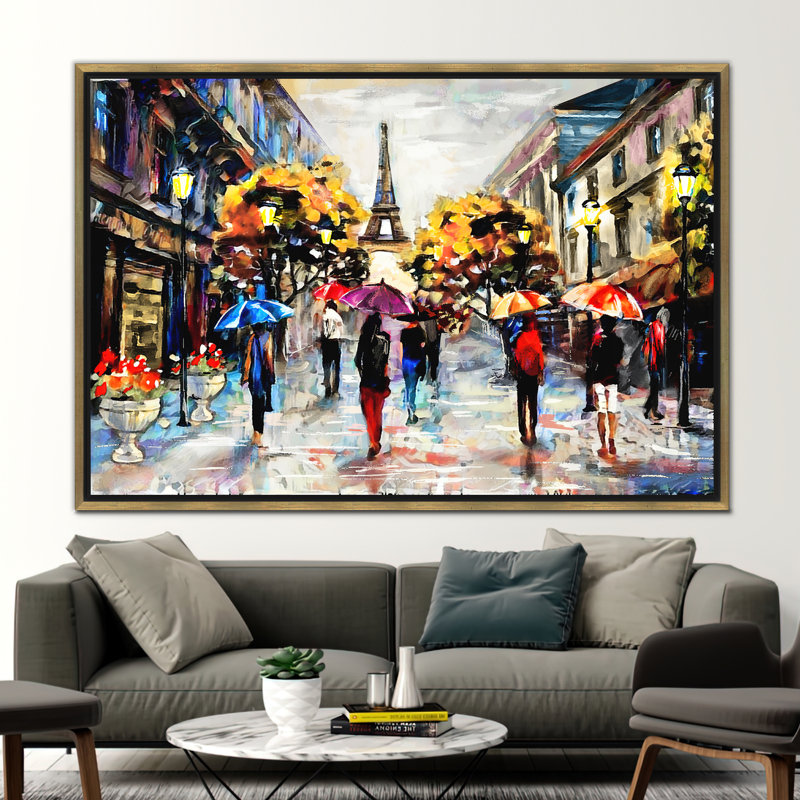 Print on Canvas, Gold, Floater Framed Print without Mat, 40 cm H x 60 cm W