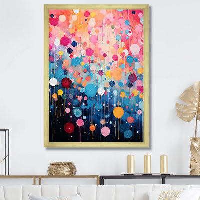 Rose et bleu néon Pop Art I - art mural Pop Art