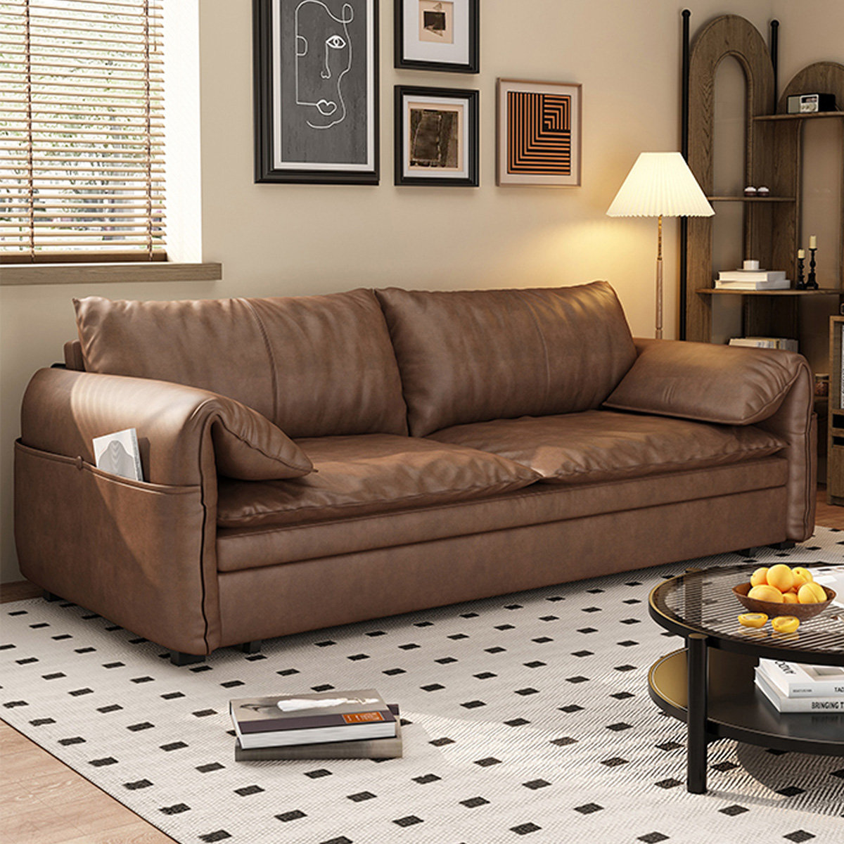 Mont Bike Solutions Loveseat Dark Brown 100% Polyester Sleeper sofa ...