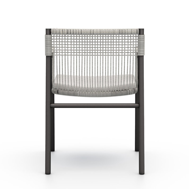 Shuman Outdoor Dining Armchair, Stone Gray